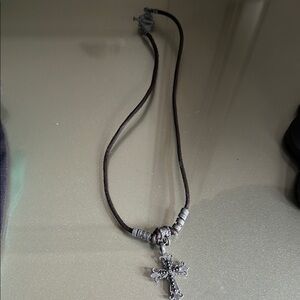 Silver Cross Pendant Necklace